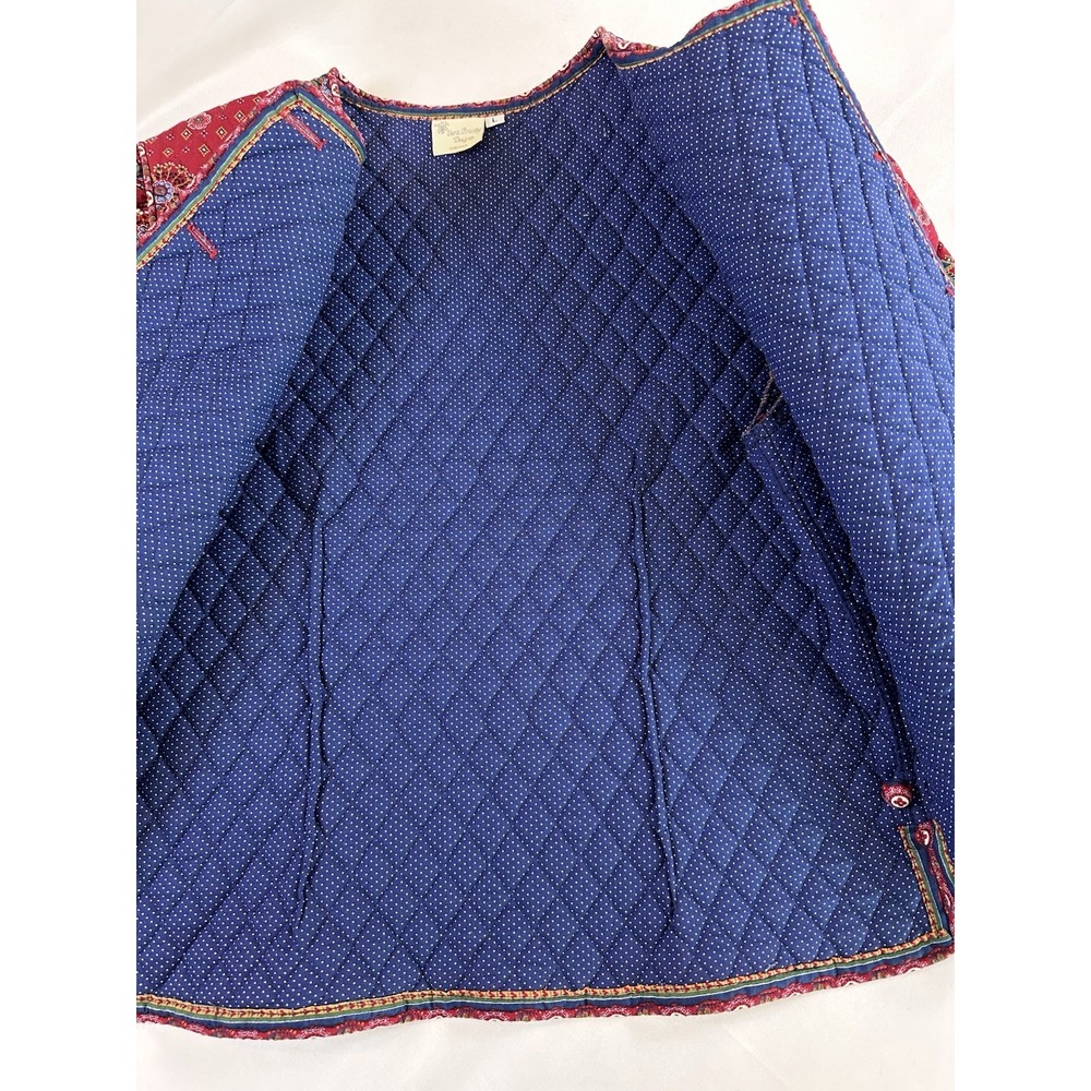 Vera Bradley Red Floral Quilted Jacket - Picture 4 of 7